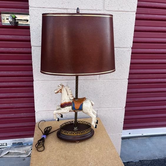 Vintage Mid 20th Century Carousel Horse Lamp - Etsy
