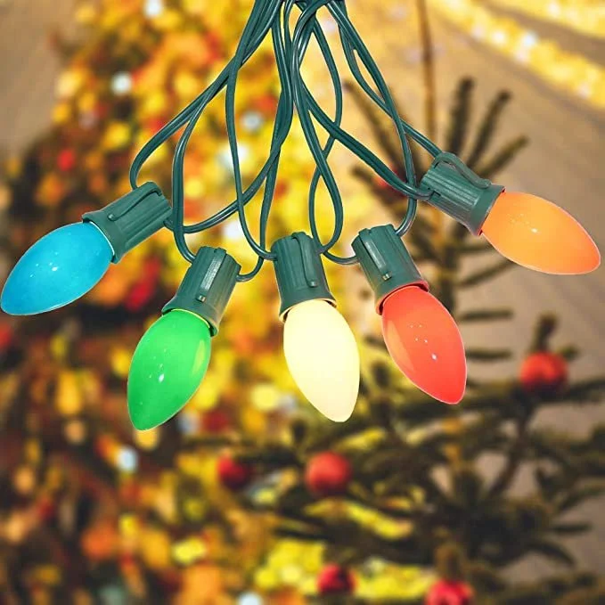Amazon.com: Romasaty C7 LED Christmas Lights(25FT) 5 Multi-Color Outdoor&amp;Indoor Lights for Holida... (Copy) (Copy)