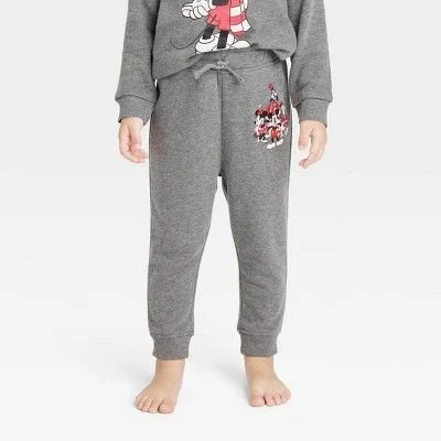 oddler Mickey Mouse Printed Jogger Pants - Gray