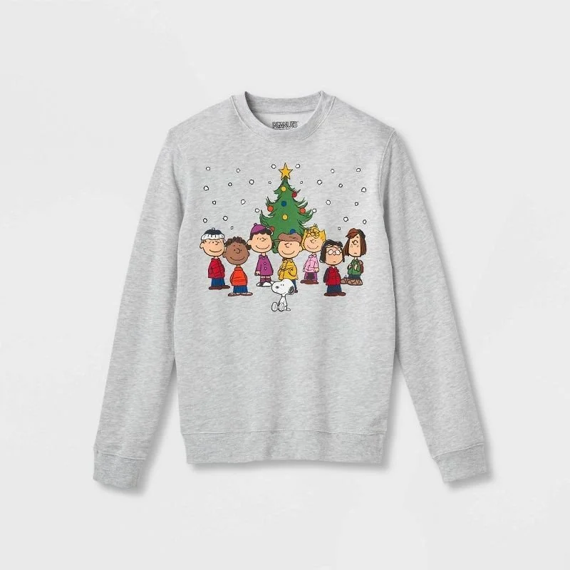 Adult Peanuts Snoopy Graphic Sweatshirt - Light Gray