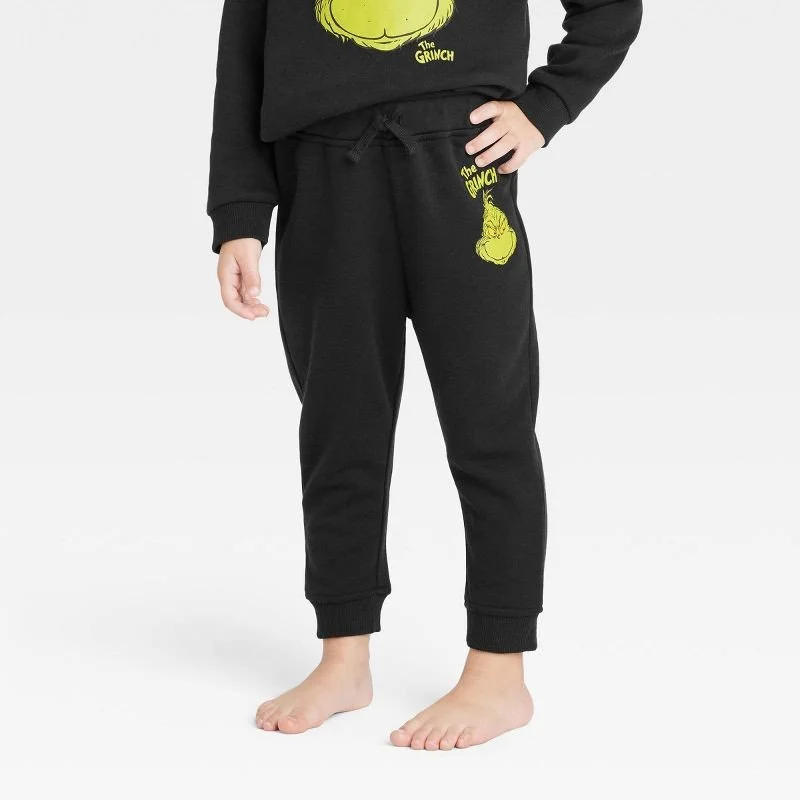 Toddler The Grinch Printed Jogger Pants - Black
