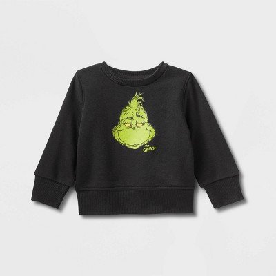 Toddler The Grinch Printed Pullover Sweatshirt - Black