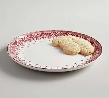 Tahoe Fair Isle Stoneware Round Serving Platter
