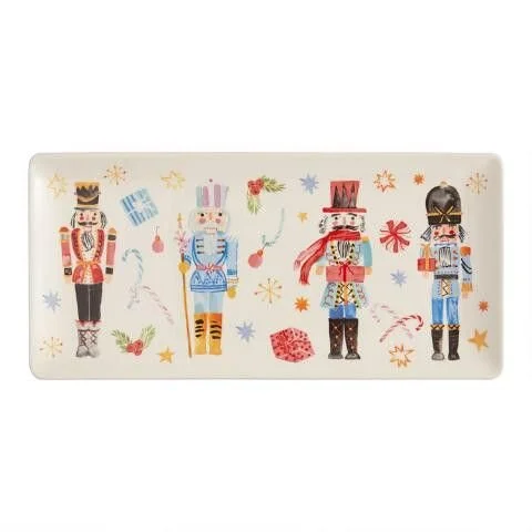 Watercolor Nutcracker Serving Platter