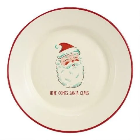 Retro Santa Plates Set of 4