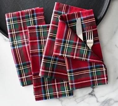 Stewart Plaid Cotton Napkins - Set of 4