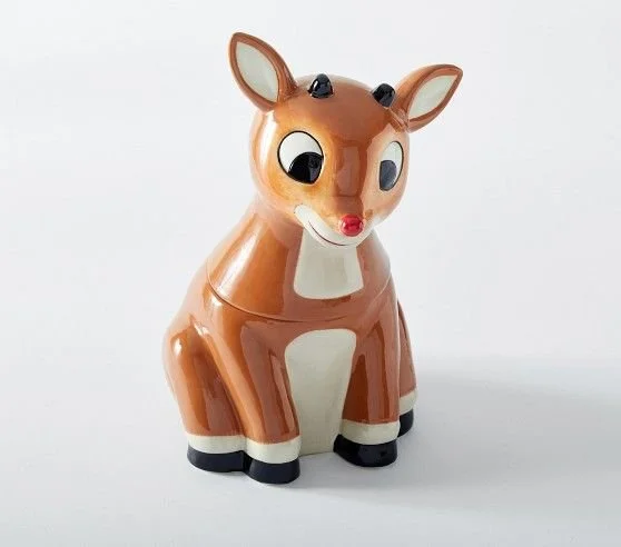 Rudolph® Ceramic Cookie Jar | Pottery Barn
