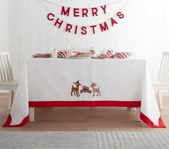 Rudolph the Red-Nosed Reindeer® Tablecloth | Pottery Barn Kids