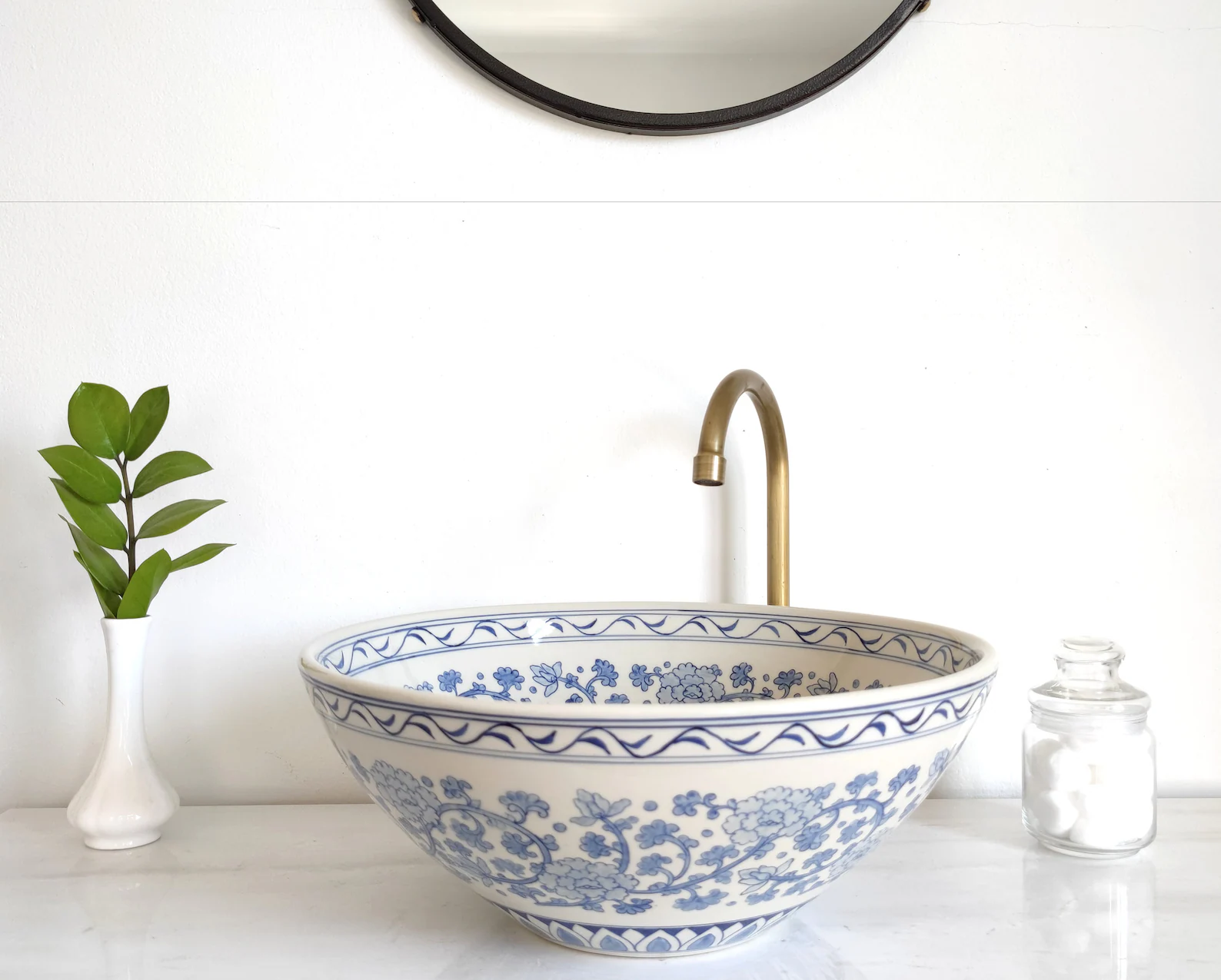 Blue and white floral pattern _ Ceramic sink _ Bathroom sink _ basin _ handpainted _ handmade.png