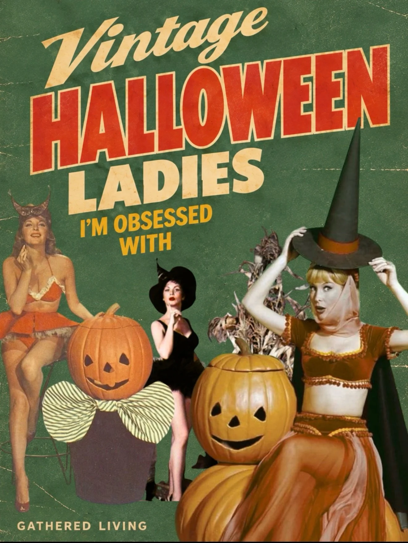 The original Halloween it girls. 🎃🖤 I am OBSESSED with these vintage Halloween ladies and I genuinely need every single one of these outfits and all the decor immediately.
It has been a dream of mine for years to do an annual Halloween photoshoot &