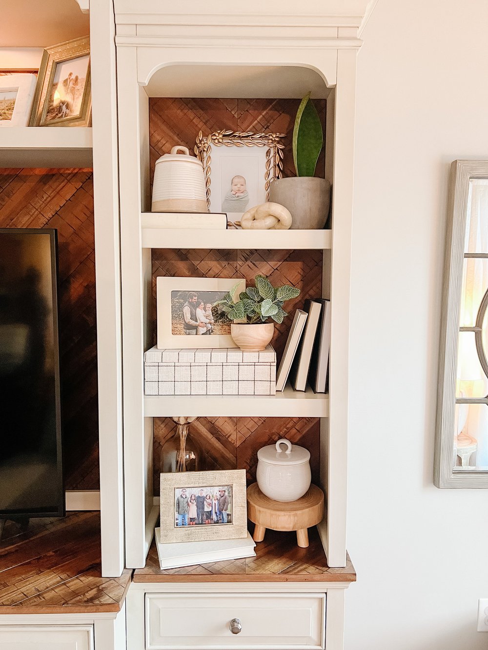 Clean + Neutral Living Room Shelf Styling + Decor Refresh — Gathered Living