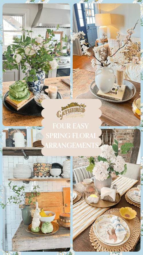 Four Easy Diy Spring Faux Floral Arrangements Gathered Living