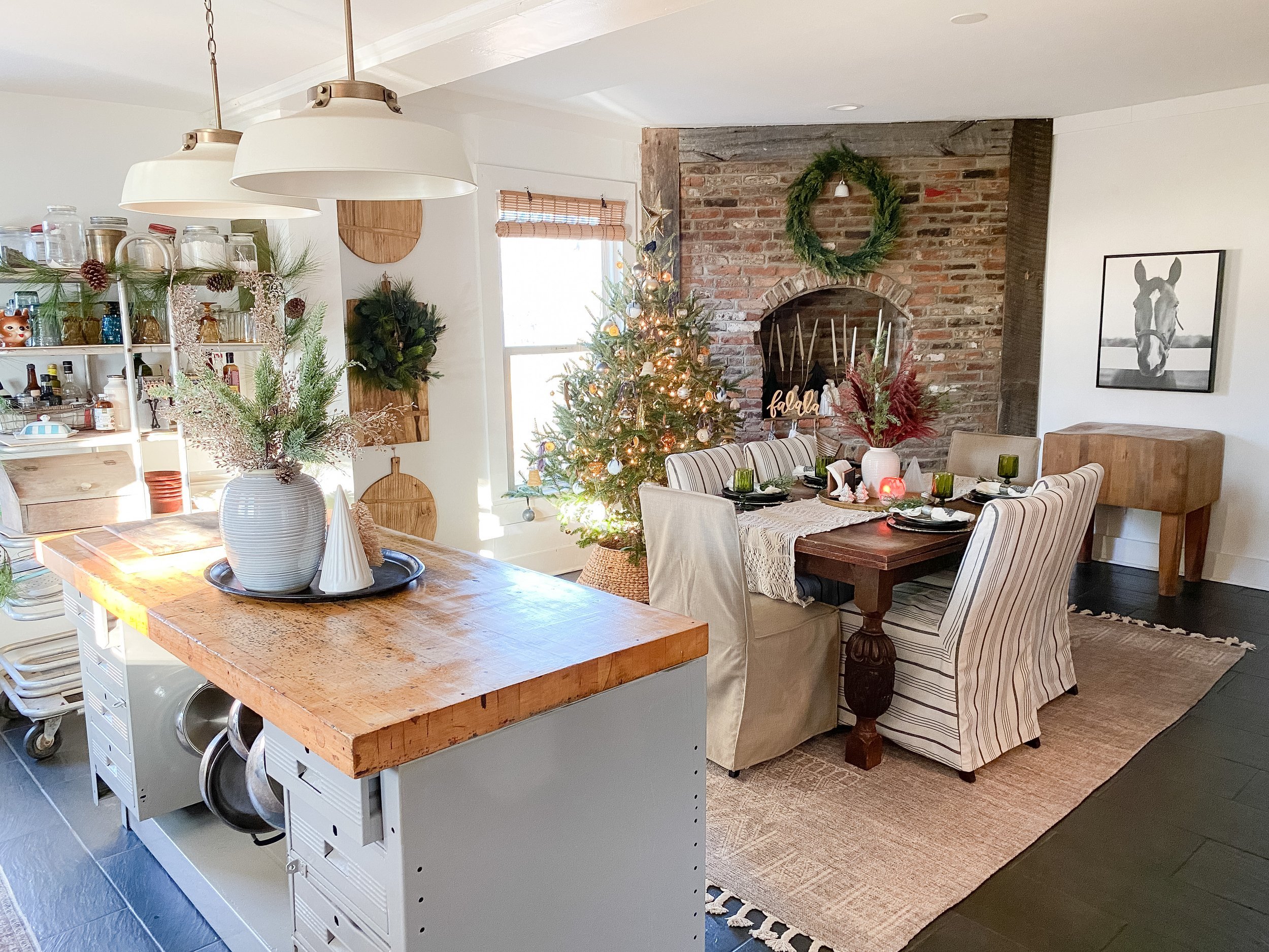 Neutral Kitchen Christmas Decor - Domestically Blissful