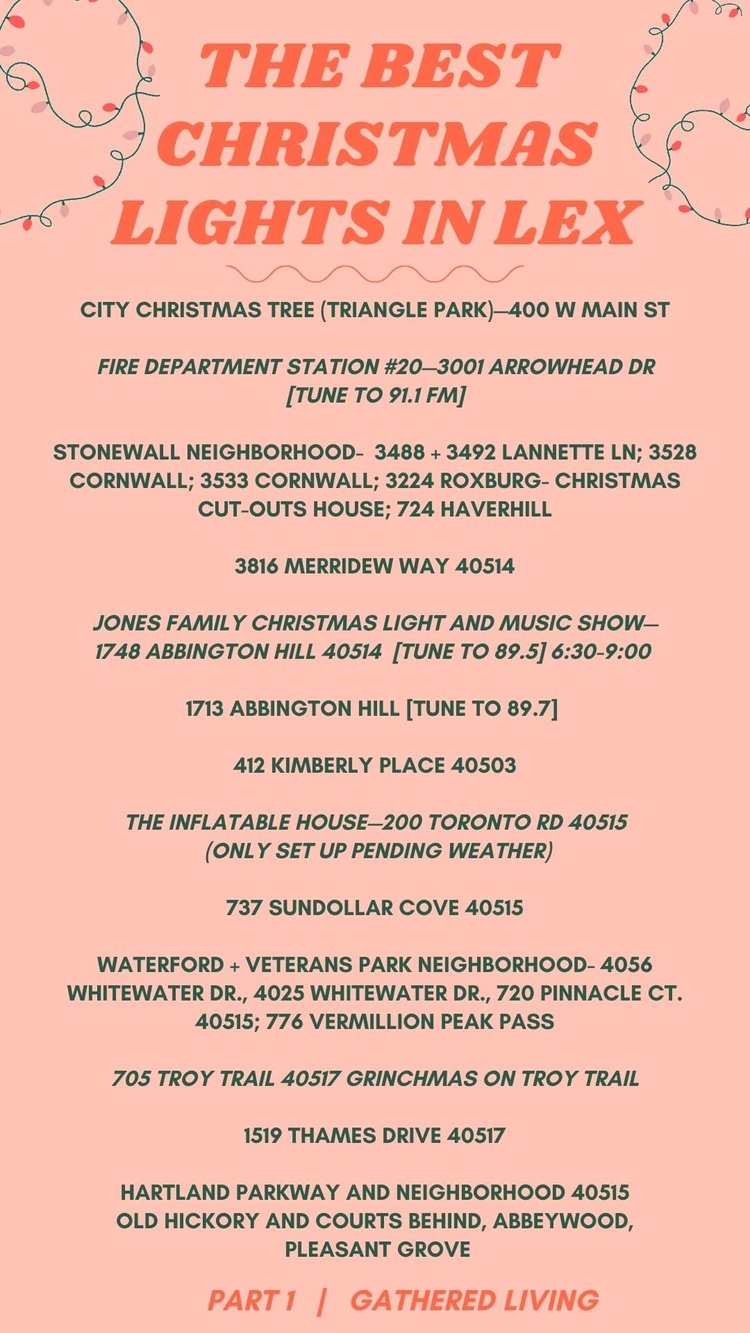 The Best Christmas Lights in Lexington + Kentucky 2022 — Gathered Living