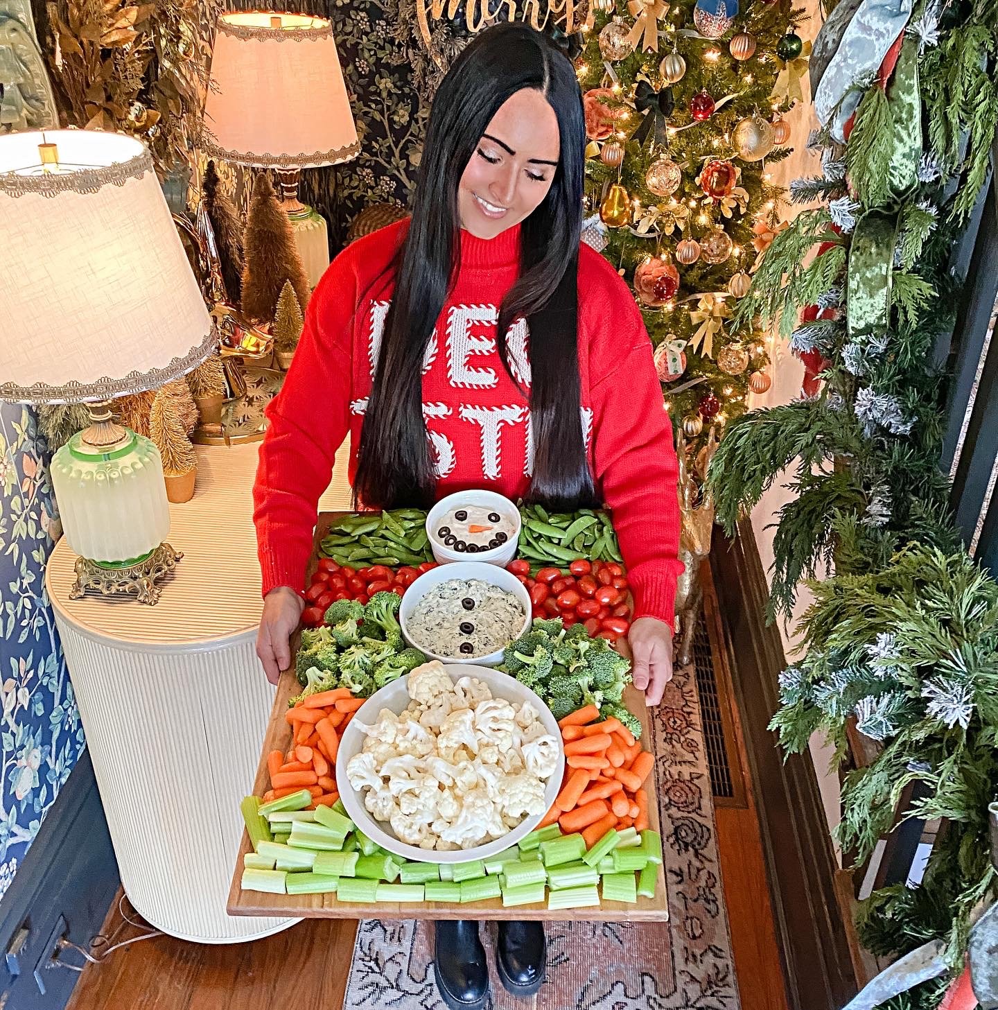 Snowman Veggie Board — Gathered Living