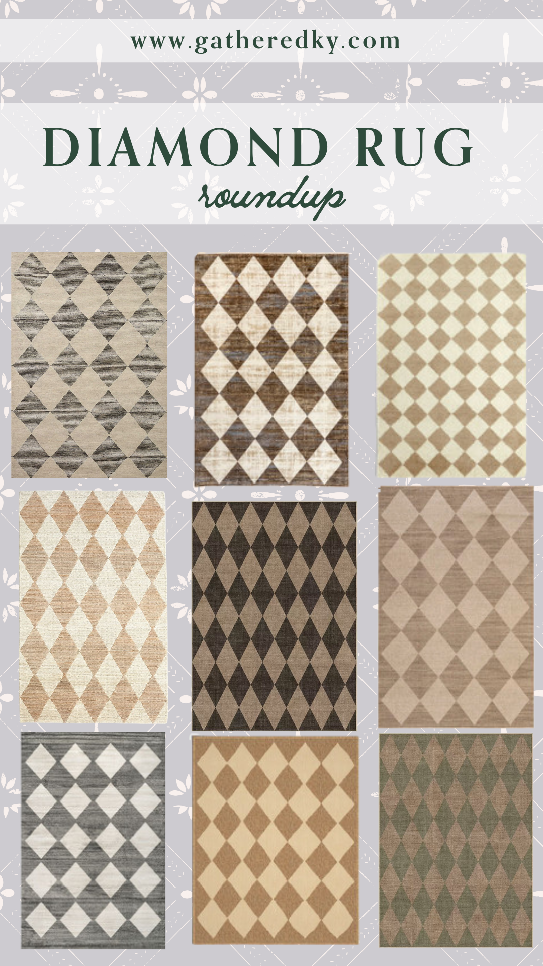 Large Diamond Check Rug My Favorite Diamond + Checkered Rug Roundup — Gathered Living