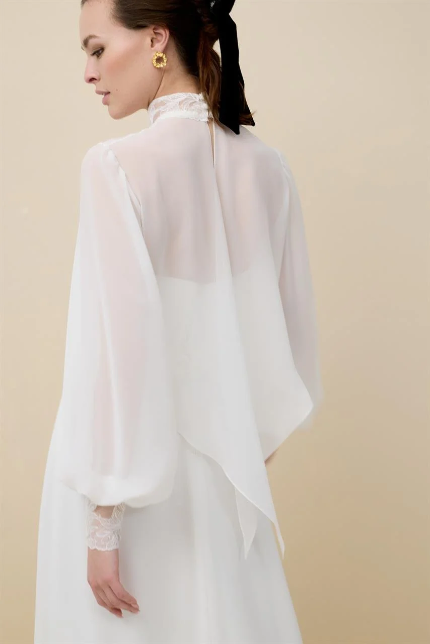 Sheer bridal blouse
