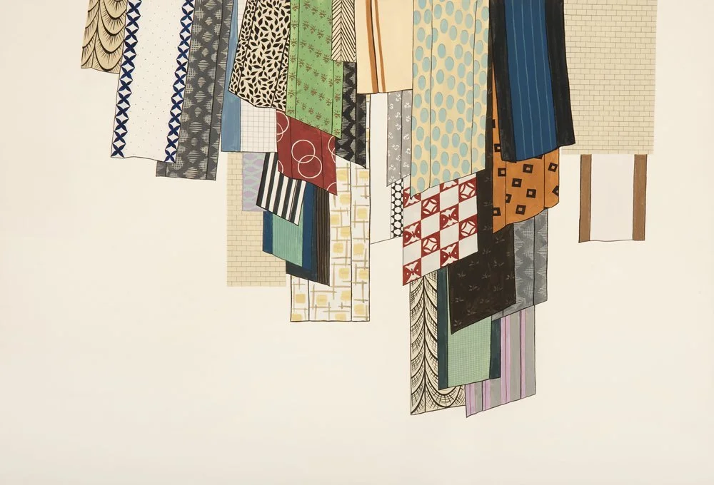 Pattern Makers, 14" x 20",  Gouache & Graphite on Paper, 2009
