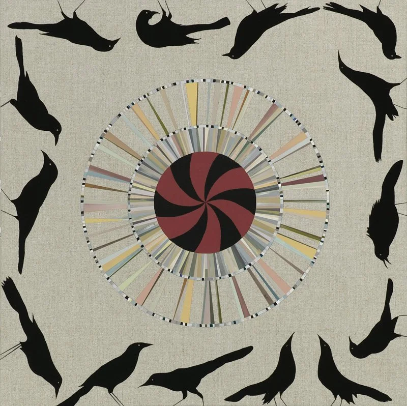 Grackles 20" x 20" Acrylic on linen SOLD