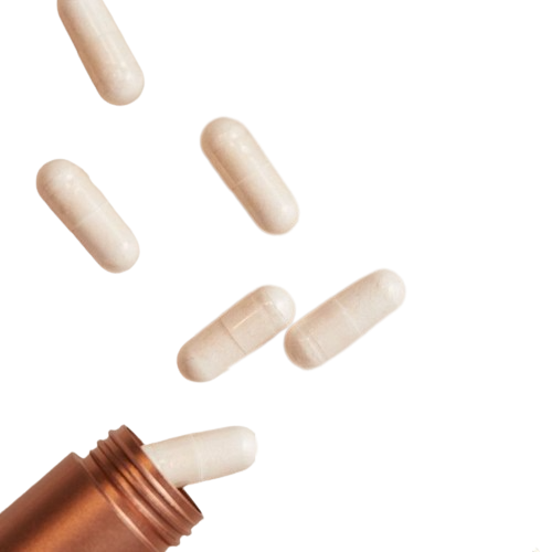 Measured herbs in capsules