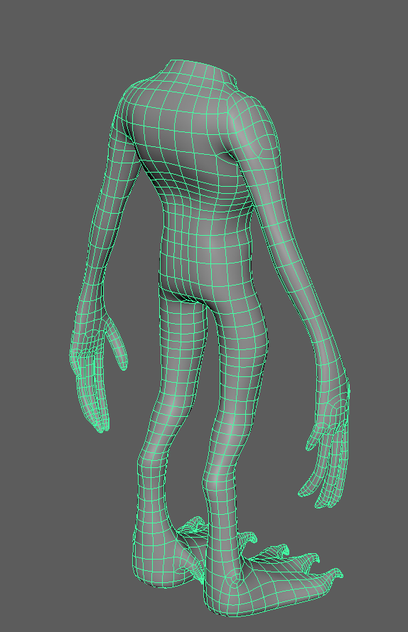 Smooth Wireframe Model - Back