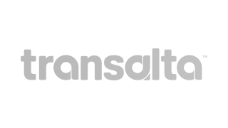 Transalta logo in gray text