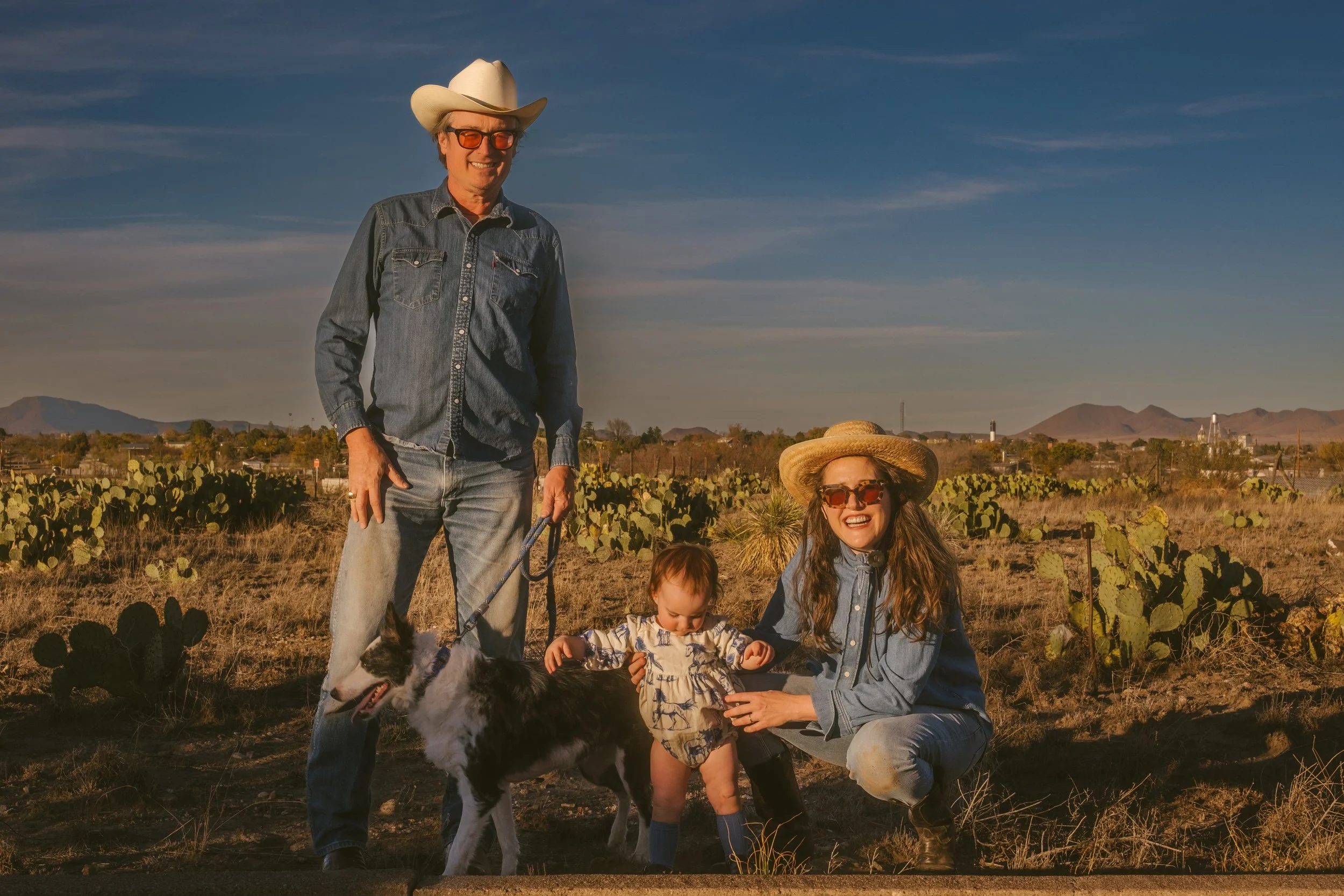 David Beebe, dedicated husband to Hilary Scruggs, father, and one sweet deaf dog in the Chihuahuan Desert in Presidio County