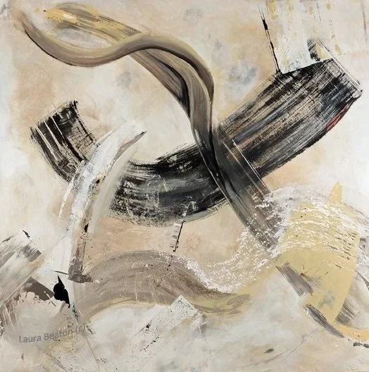 Ancient Woods Mixed Media Acrylic 48"hx48"w by Laura Beaton