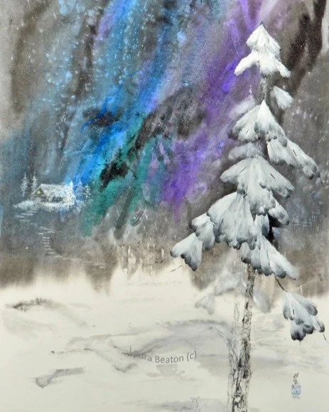 I love the natural beauty of Canada, and the aurora borealis is magnificent. 
This phenomenon is a natural light show in the Northern Hemisphere caused by charged particles from the sun colliding with gases in Earth's atmosphere. These col