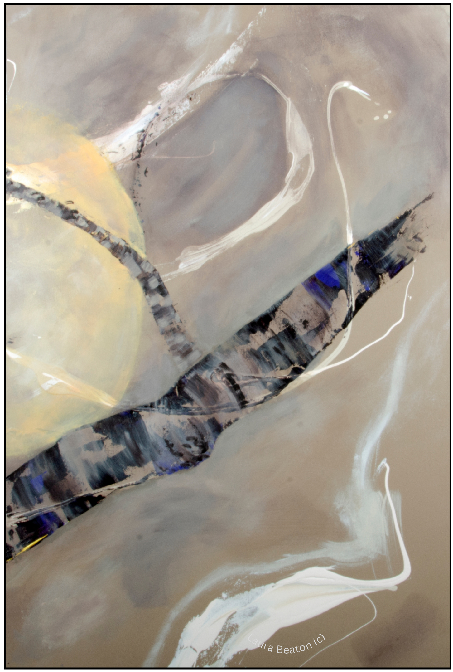 The Woods #7 - diptych with The Woods #6; abstract by Laura Beaton