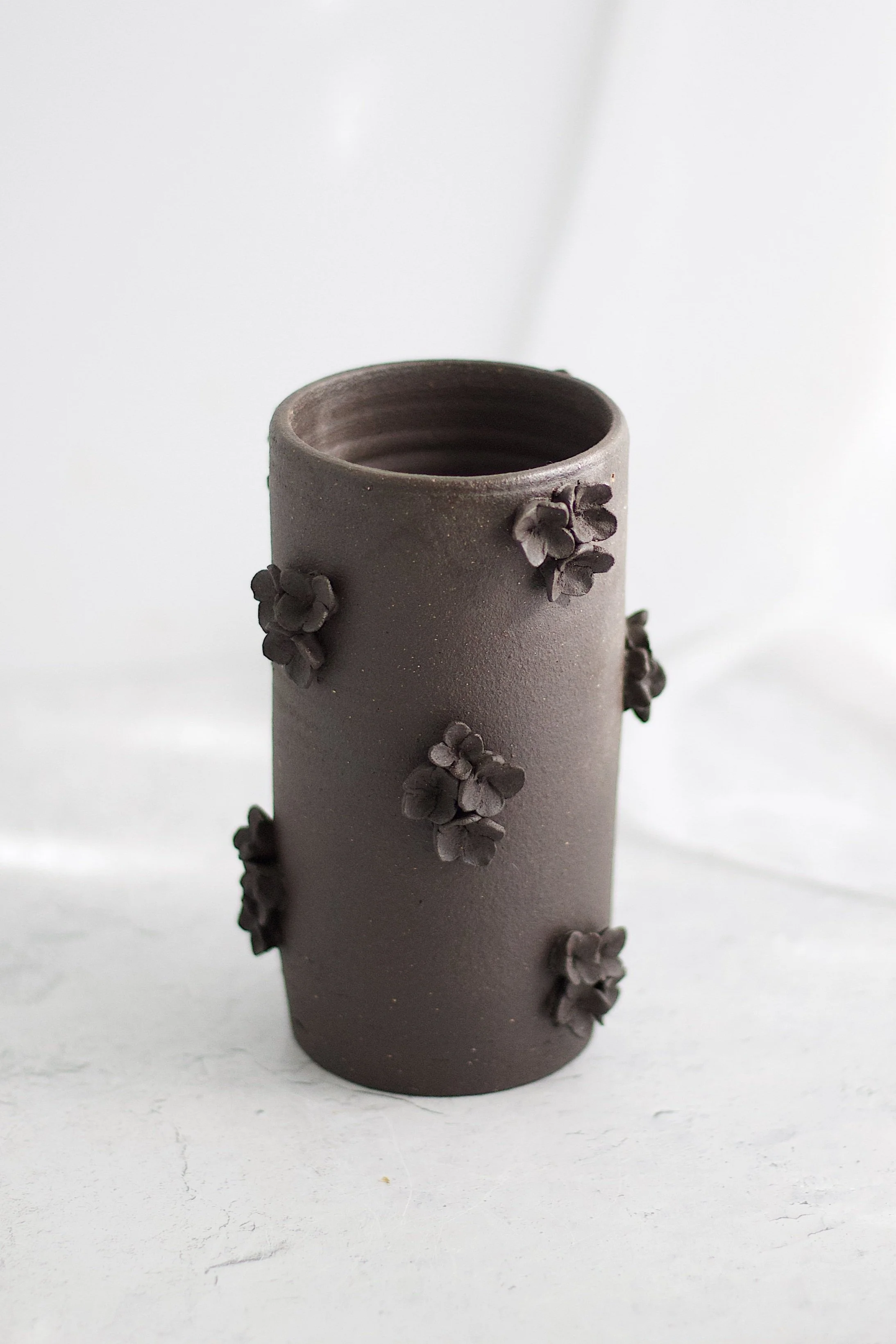 Charcoal on Charcoal Flower Vase