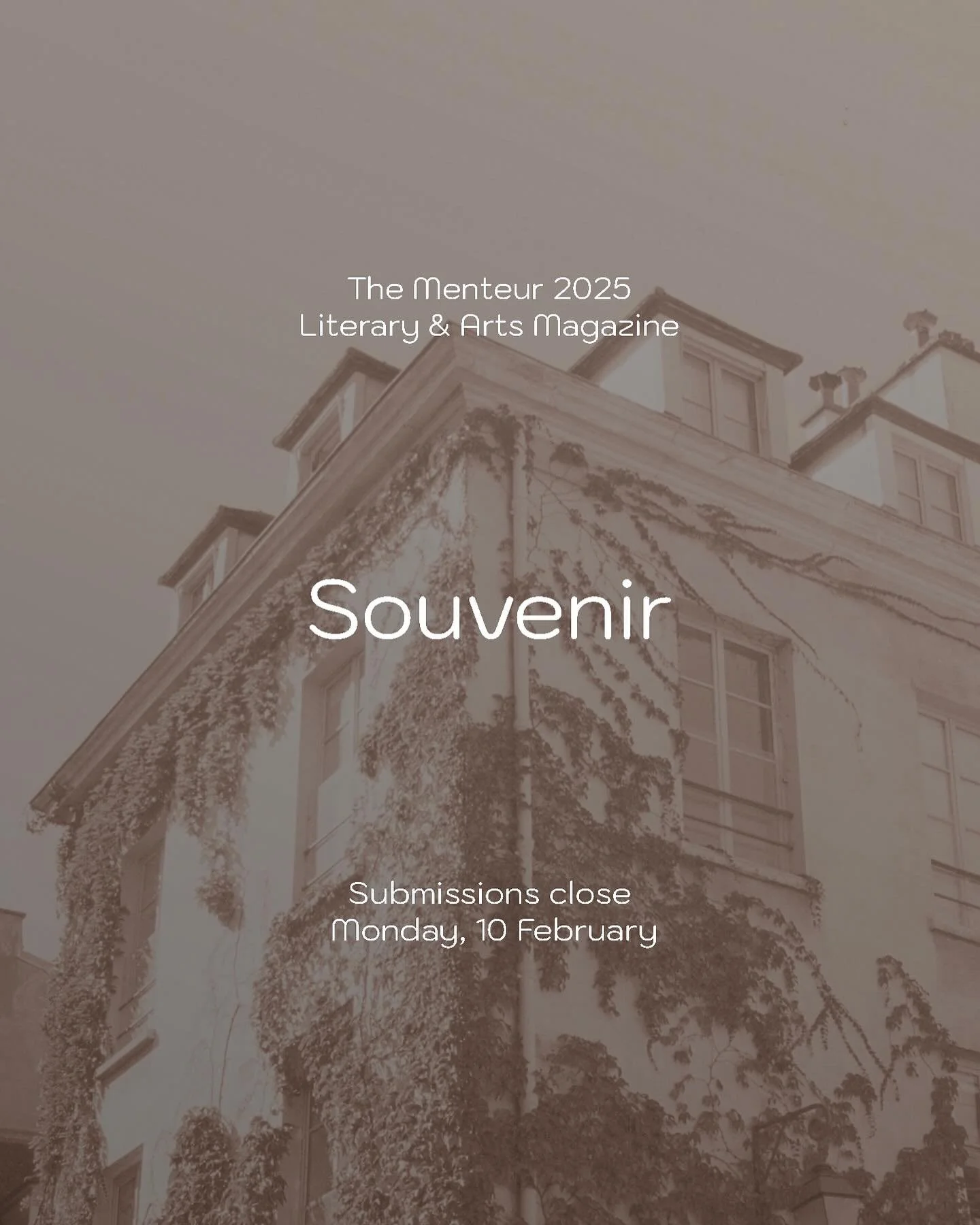 The Paris School of Arts and Culture is taking submissions for this year&rsquo;s edition of The Menteur, their literary and arts magazine. This year&rsquo;s theme is: SOUVENIR. Refer to the &lsquo;GUIDELINES&rsquo; highlight on the @thementeur profil
