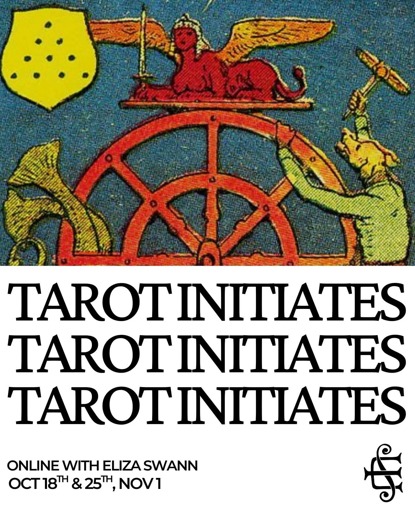 Tarot Initiates is a three-part online workshop that maps out the system of Tarot as a tool for deeper connection and magic making. SIGN UP IN BI-OH

Saturday, October 18, 25 &amp; November 1
12 - 2pm EDT
💻 ONLINE 💻

Join me for Tarot Initiates - a
