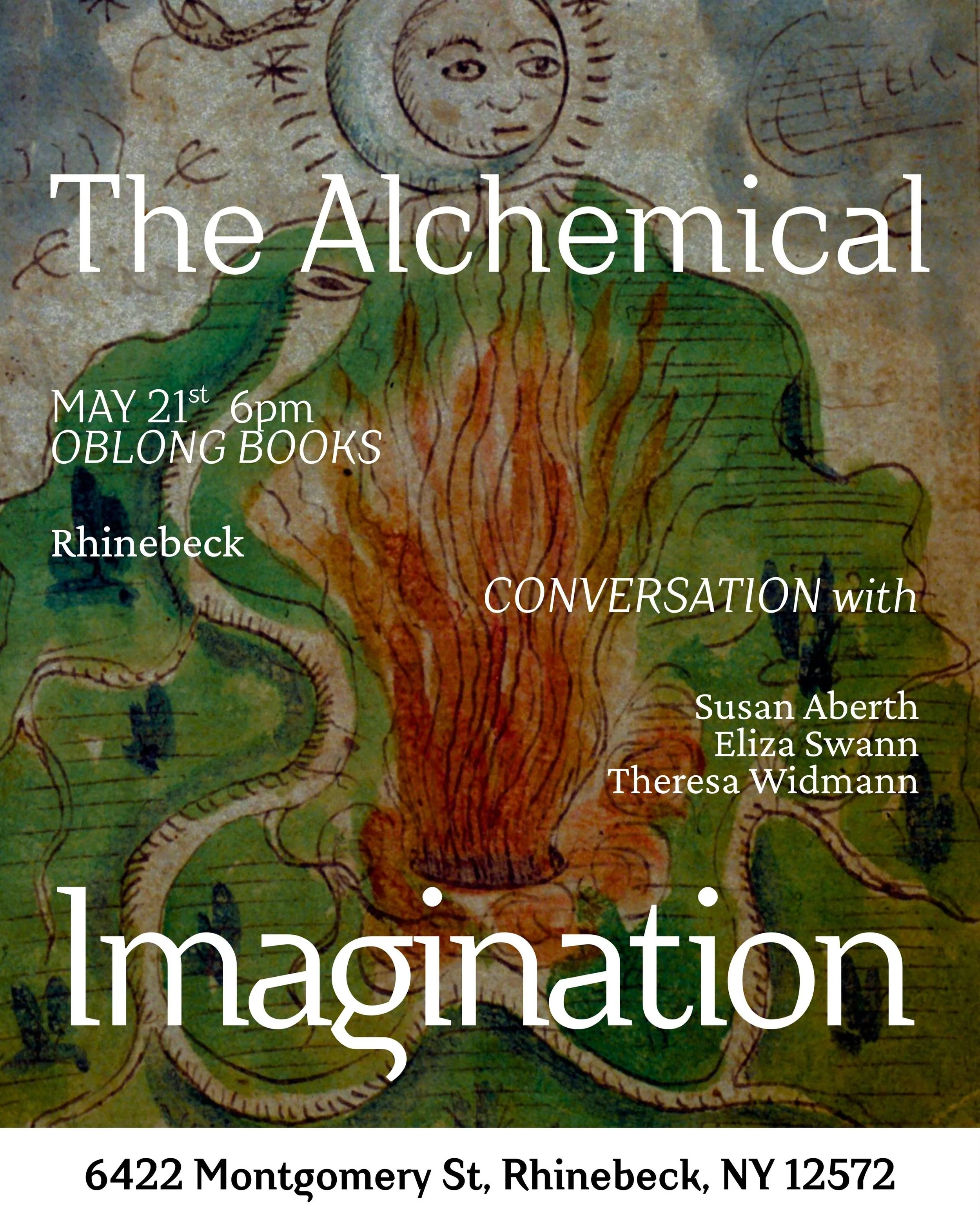 Hudson Valley friends &mdash; join me this Thursday at @oblongbooks in Rhinebeck for a conversation celebrating the release of *The Alchemical Imagination* with @aberthsusan and @cowgirlsmeditatetoo.

We&rsquo;ll be talking about contemporary art and