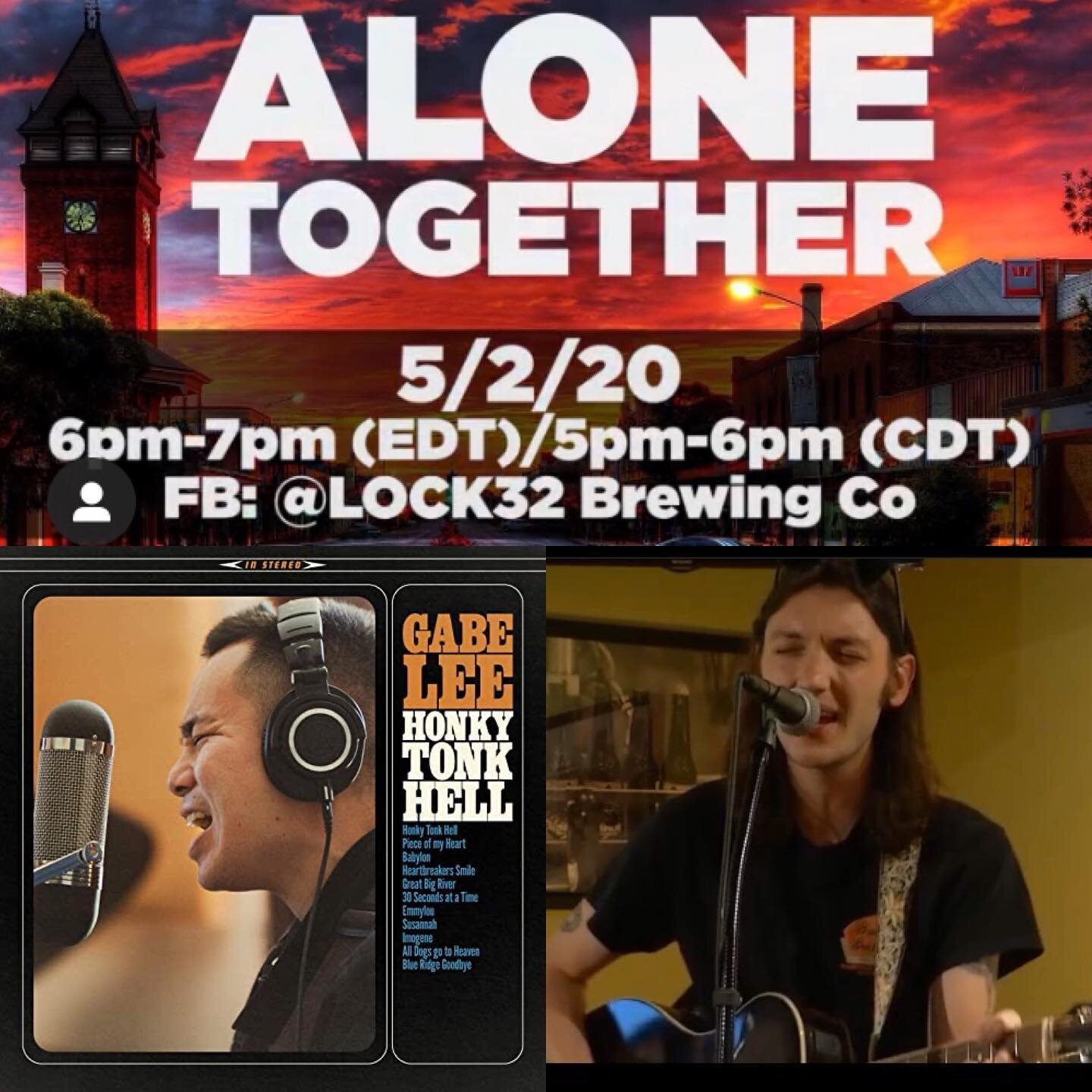 Finally something I want to stay home for. I&rsquo;m so very lucky to have the opportunity to share a digital stage with a true songwriting inspiration @gabeleetn . Please check out his new album &ldquo;Honky Tonk Hell&rdquo; and make sure to tune in