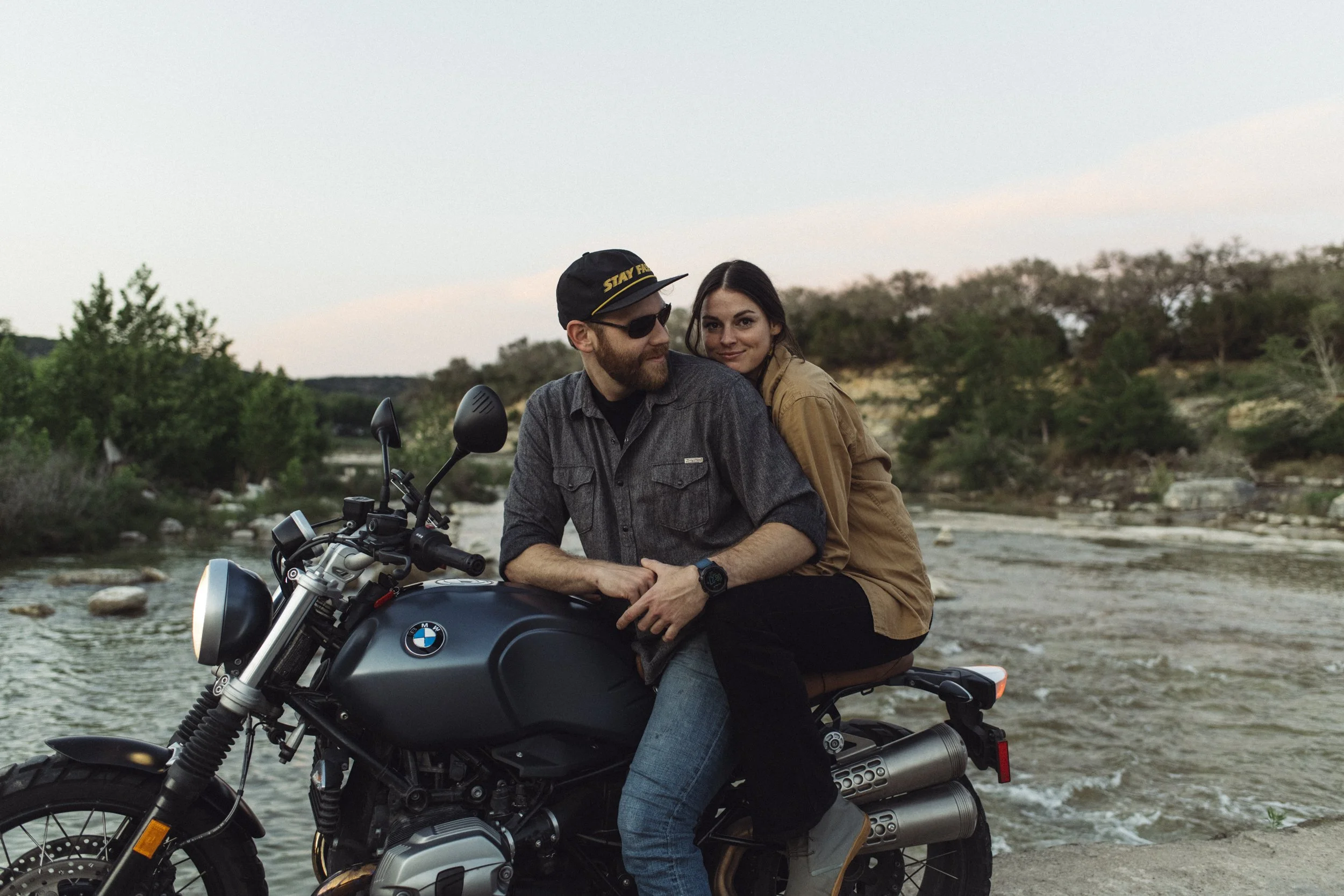 Austin Wedding photographer Portrait on a bike