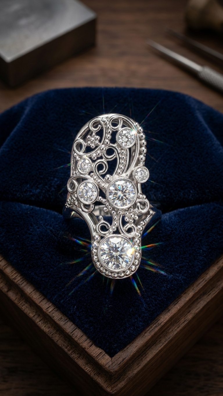 stark jewelers bespoke engagement vintage diamonds ring collection 