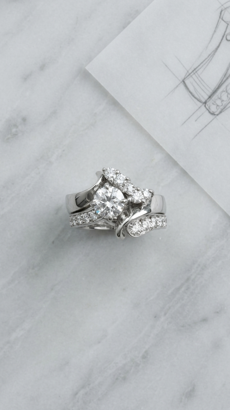 stark jewelers bespoke engagement cluster diamonds ring collection