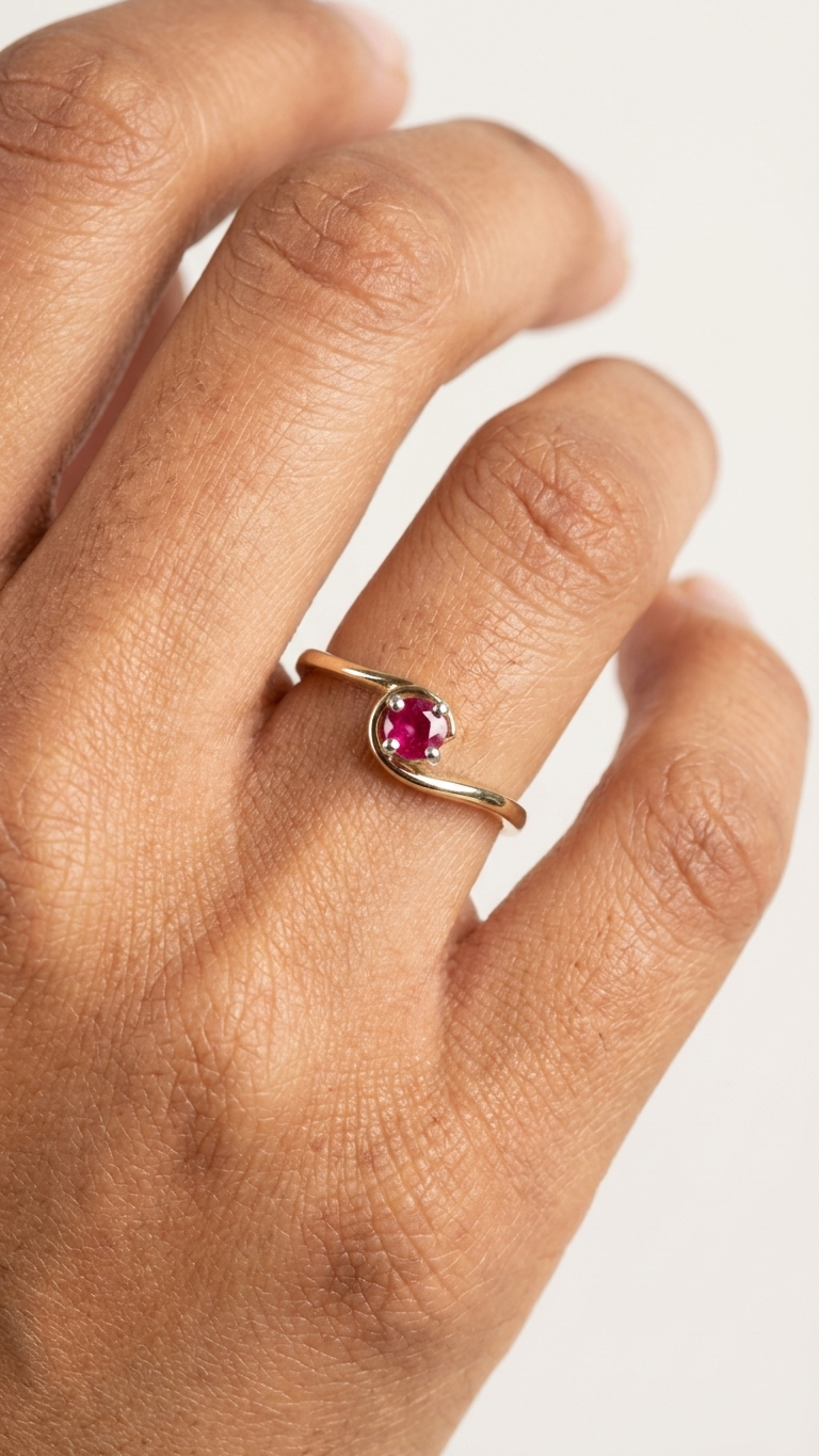 stark jewelers bespoke engagement solitaire ring collection on a model
