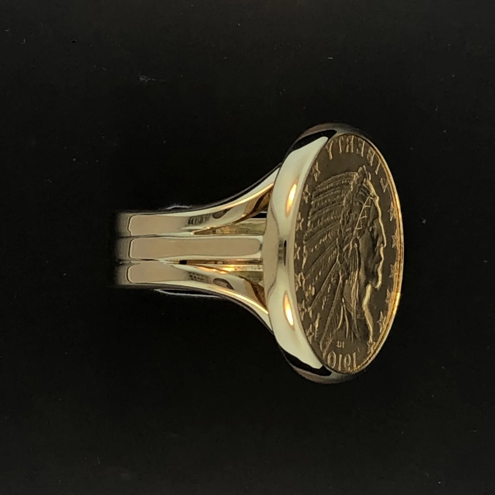 Bespoke commanding ring for him designed and handcrafted at Stark Jewelers in Sacramento