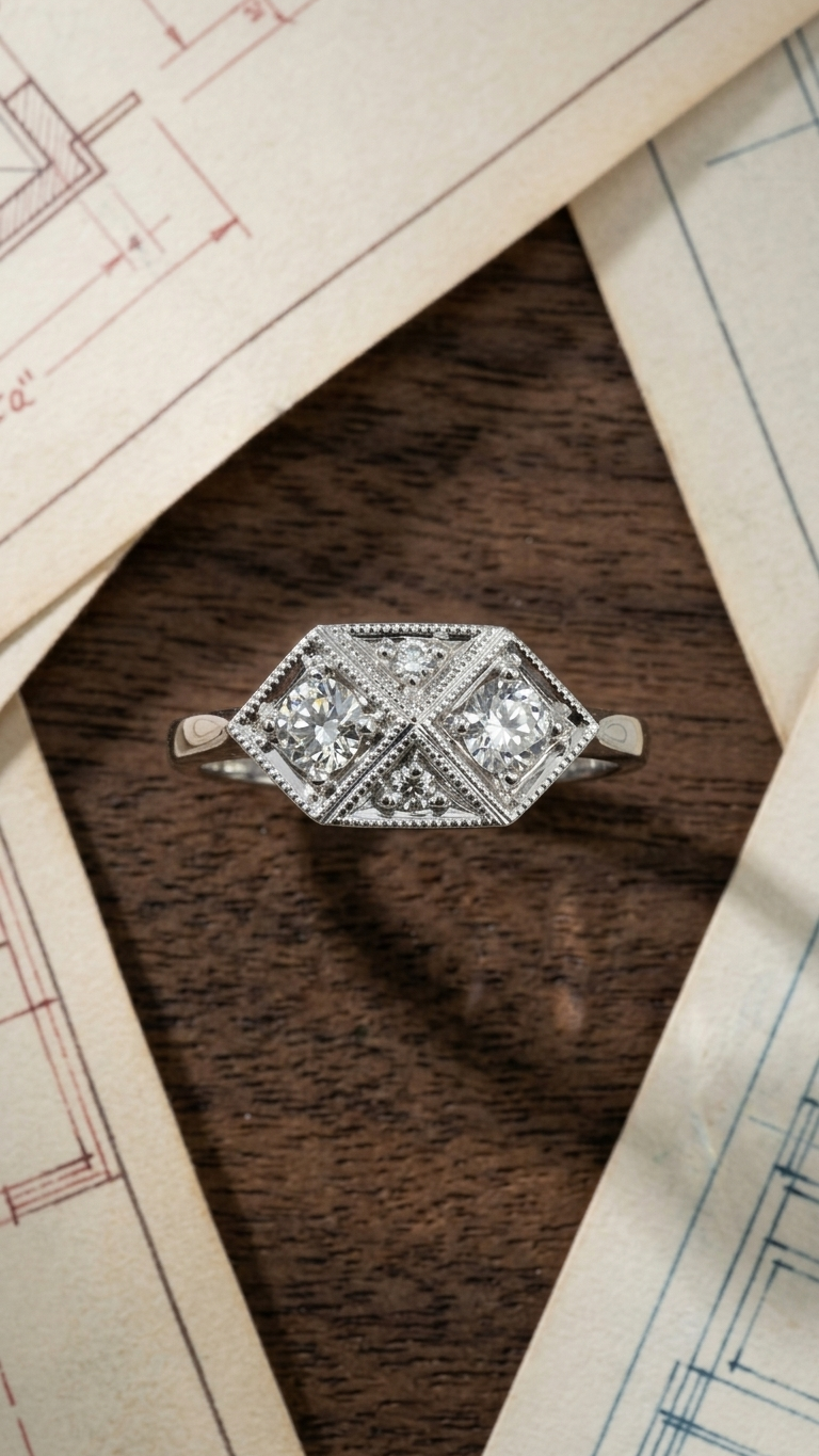 stark jewelers bespoke engagement vintage diamonds ring collection