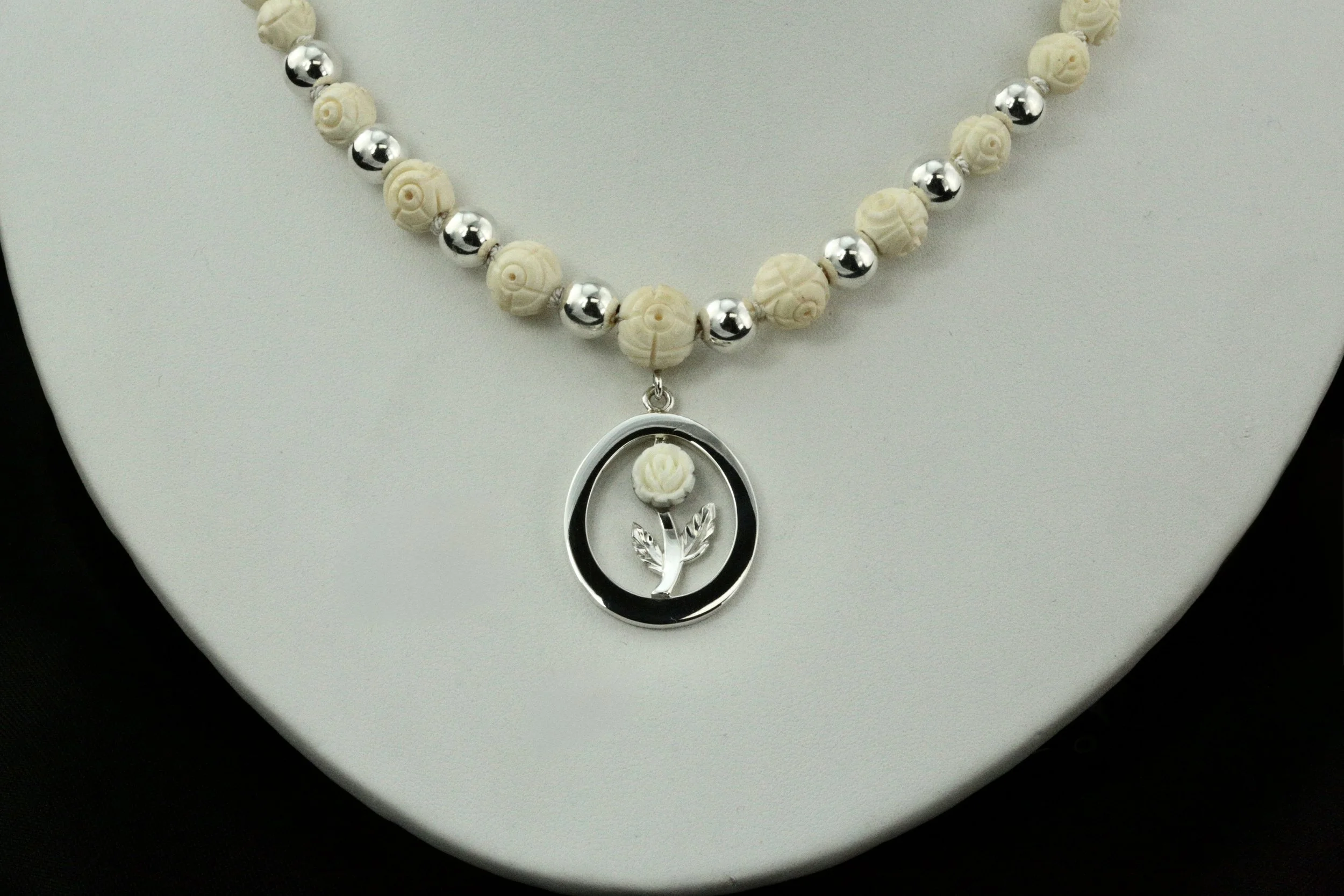 custom make sterling silver necklace designed and crafted by Stark Jewelers in Sacramento