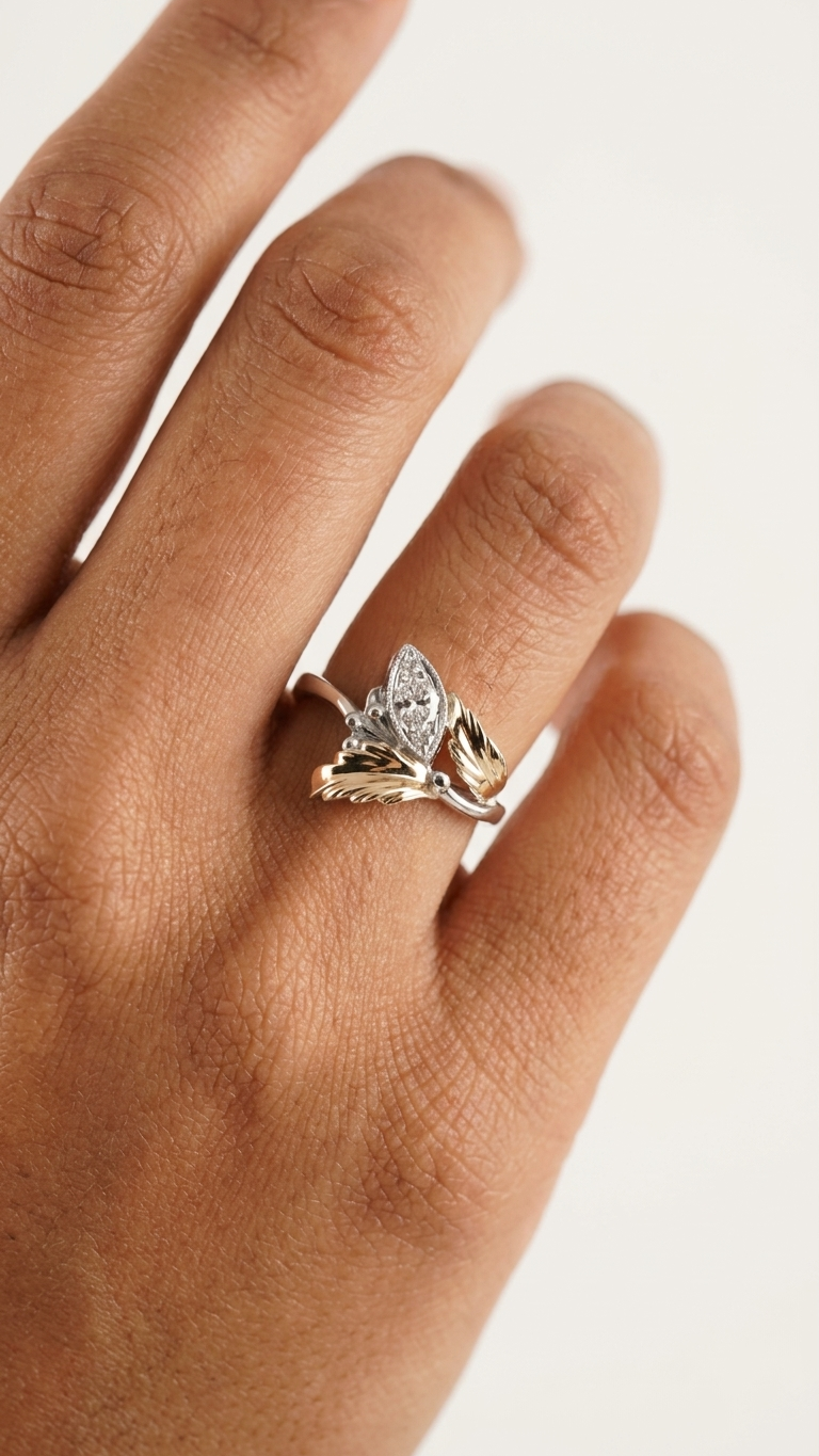 stark jewelers bespoke engagement solitaire ring collection on a model