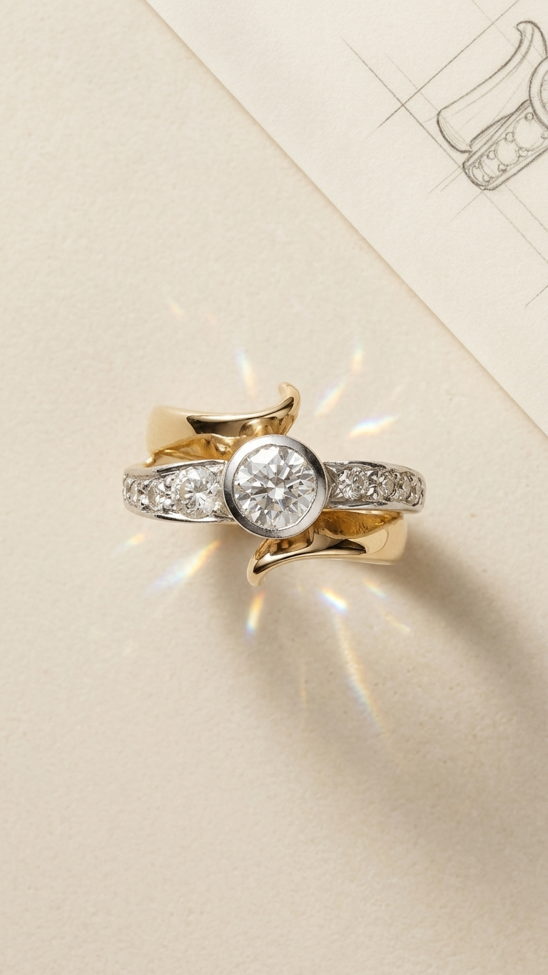 stark jewelers bespoke engagement cluster diamonds ring collection