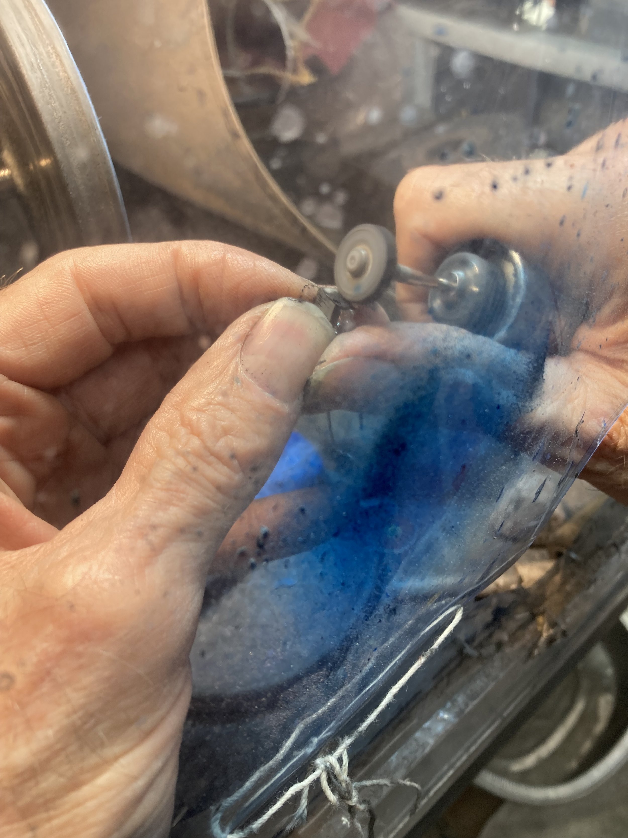 Finally, a trip to the polishing wheel gives the precious metal its brilliant, mirror-like finish.