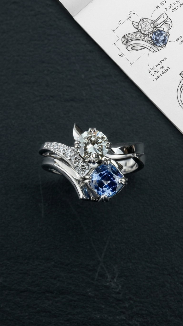 stark jewelers bespoke engagement architectural styling diamonds ring collection 