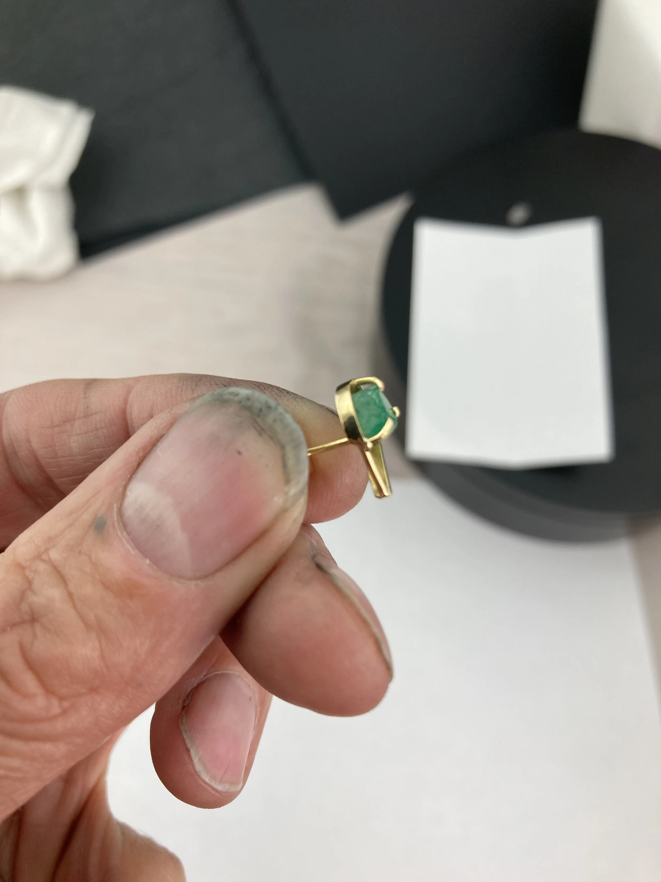 To replace a missing raw crystal, a jeweler cannot simply find a stone of the same carat weight; the replacement must match the existing earring