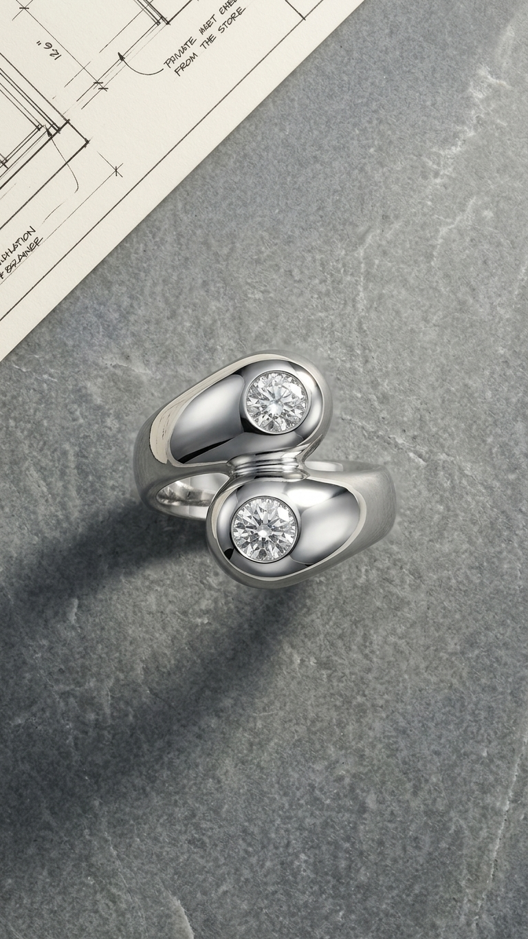 stark jewelers bespoke engagement architectural styling diamonds ring collection 