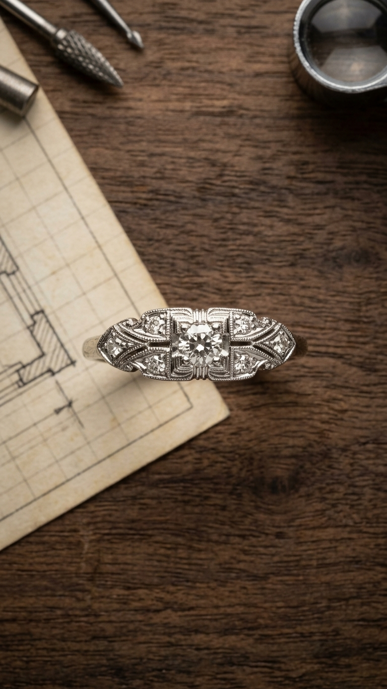 stark jewelers bespoke engagement vintage diamonds ring collection 