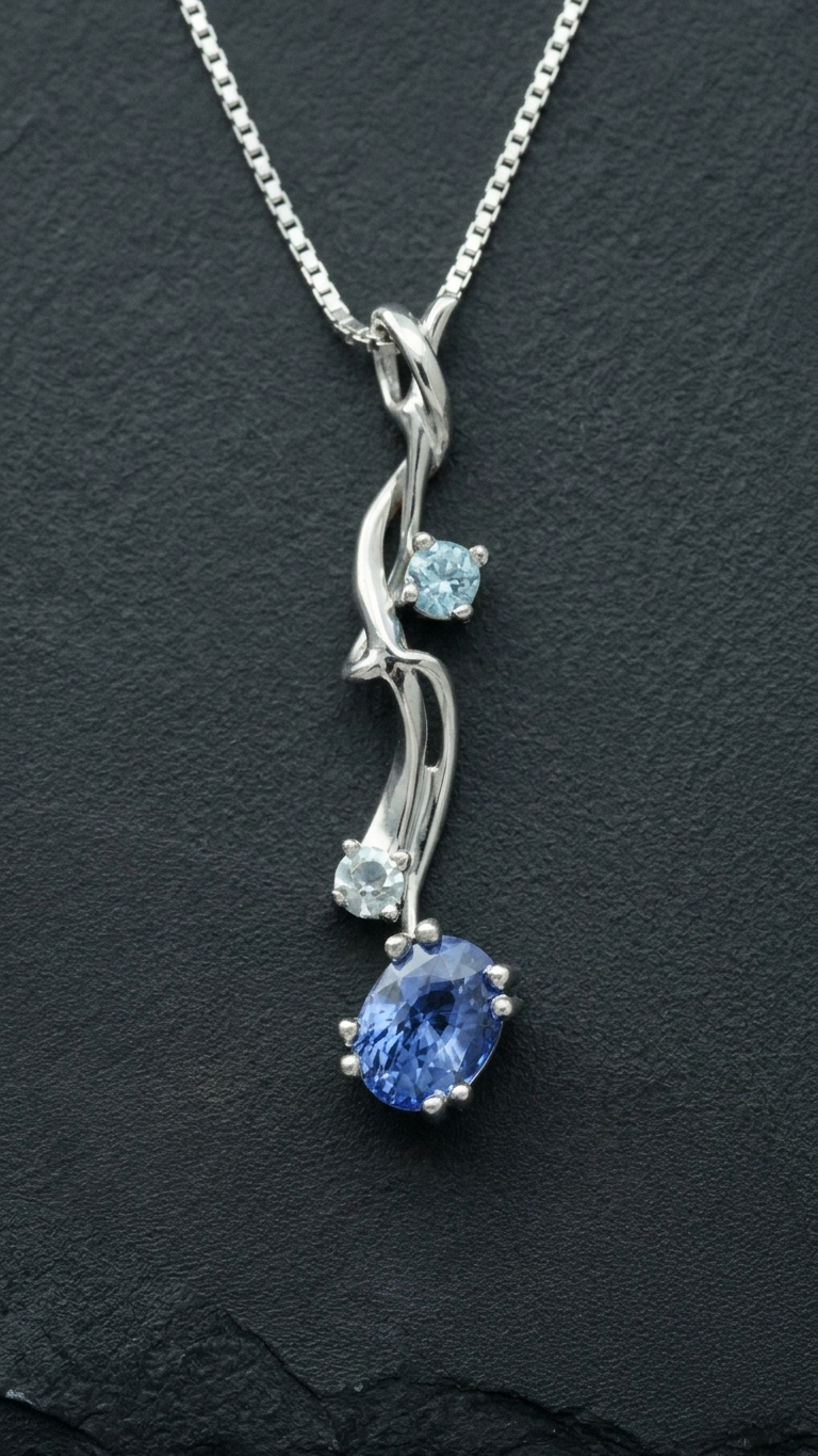 A bespoke Christmas gift with birthstone designed and crafted by Stark Jewelers in Sacramento.